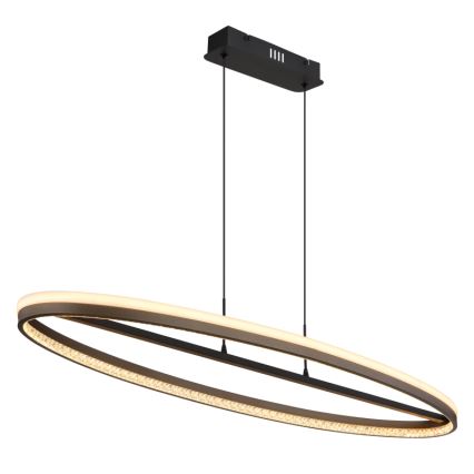 Globo - LED ljuskrona med textilsladd LED/60W/230V 3000/4000/6000K brun