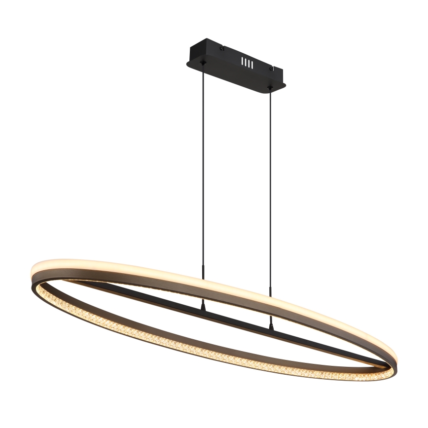Globo - LED ljuskrona med textilsladd LED/60W/230V 3000/4000/6000K brun