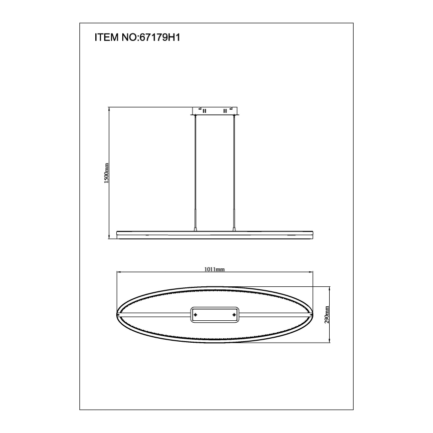 Globo - LED-pendellampa på vajer LED/60W/230V 3000/4000/6000K