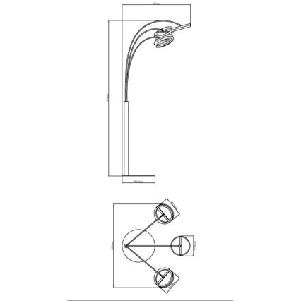 Globo - Dimbar beröringsstyrd LED-golvlampa LED/48W/230V 3000-6000K