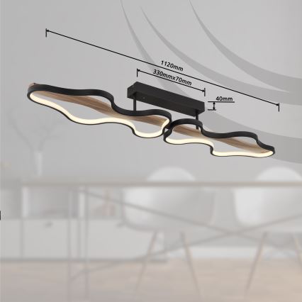 Globo - Dimbar LED ytmonterad ljuskrona LED/36W/230V 2700-6000K + fjärrkontroll