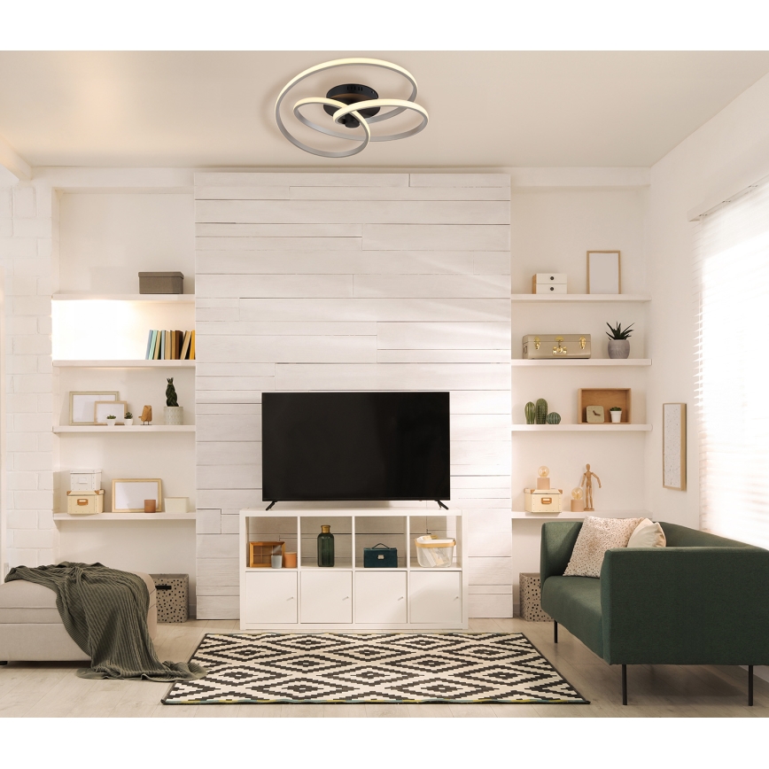 Globo - LED ytmonterad ljuskrona LED/40W/230V 3000K matt krom/svart
