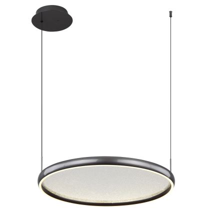 Globo - LED ljusreglerad ljuskrona på textilsladd LED/36W/230V 2700-6000K svart + fjärrkontroll