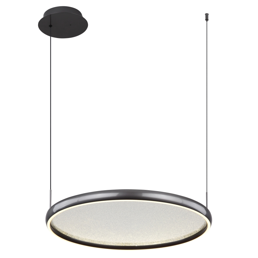 Globo - LED ljusreglerad ljuskrona på textilsladd LED/36W/230V 2700-6000K svart + fjärrkontroll