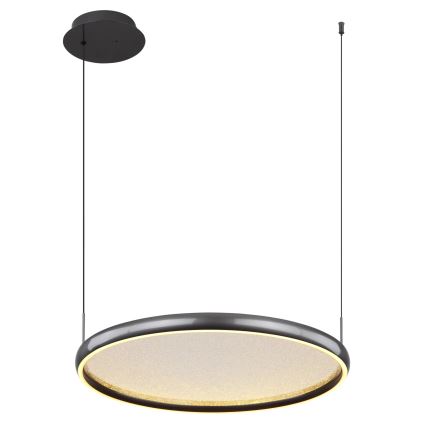 Globo - LED ljusreglerad ljuskrona på textilsladd LED/36W/230V 2700-6000K svart + fjärrkontroll