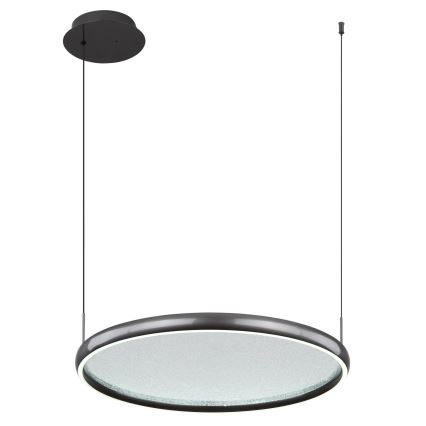 Globo - LED ljusreglerad ljuskrona på textilsladd LED/36W/230V 2700-6000K svart + fjärrkontroll