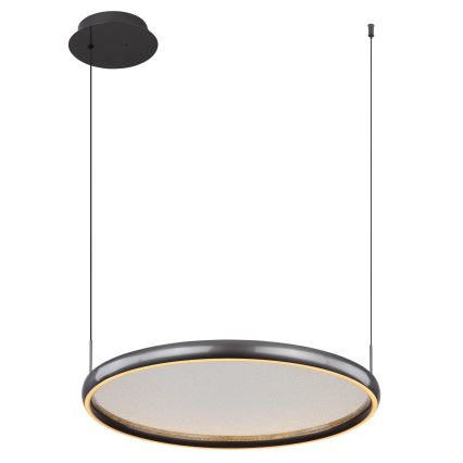 Globo - LED ljusreglerad ljuskrona på textilsladd LED/36W/230V 2700-6000K svart + fjärrkontroll