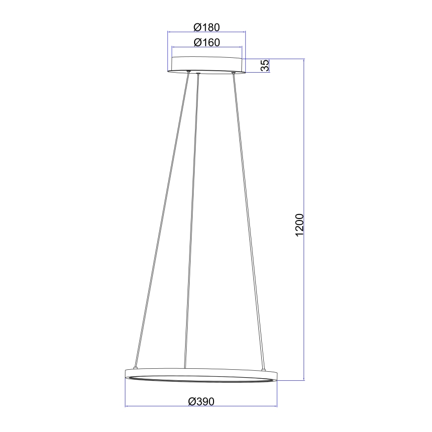 Globo - LED ljuskrona med textilsladd LED/19W/230V