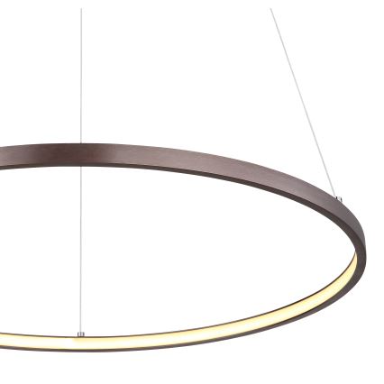 Globo - LED ljuskrona med textilsladd LED/29W/230V brun