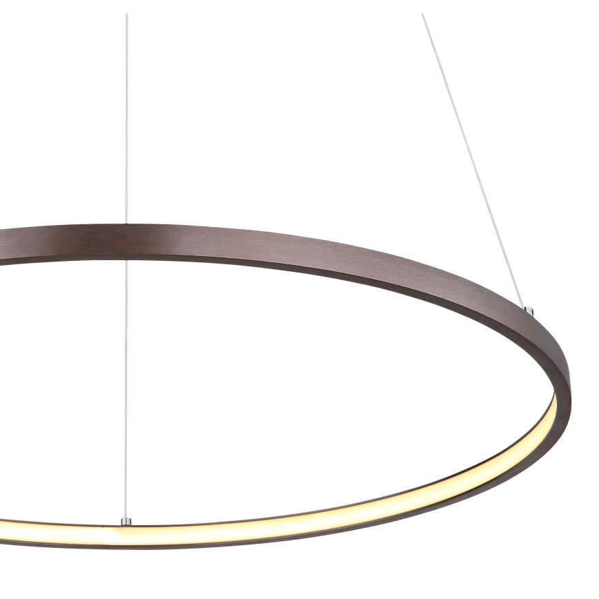 Globo - LED ljuskrona med textilsladd LED/29W/230V brun
