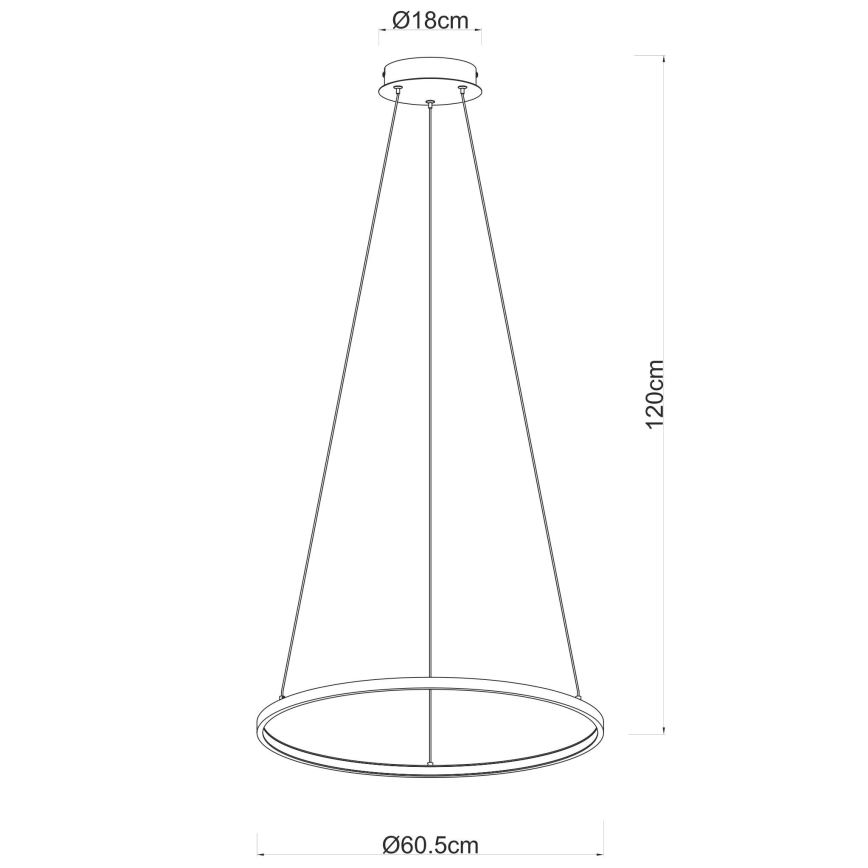 Globo - LED ljuskrona med textilsladd LED/29W/230V brun