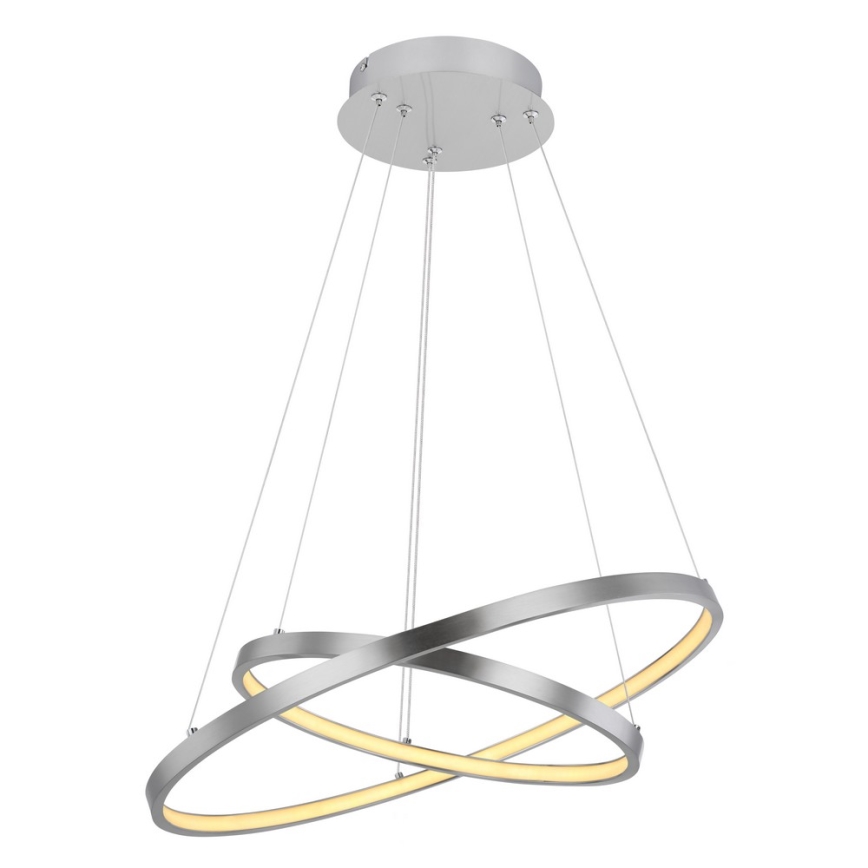 Globo - LED ljusreglerad ljuskrona på textilsladd 2xLED/21W/230V