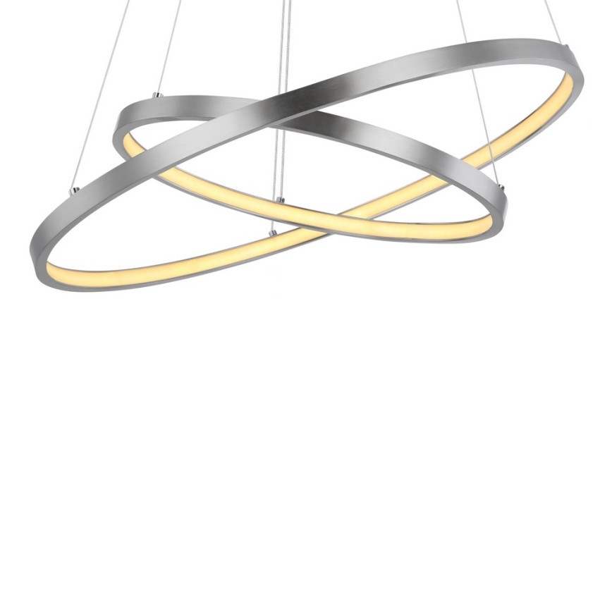Globo - LED ljusreglerad ljuskrona på textilsladd 2xLED/21W/230V