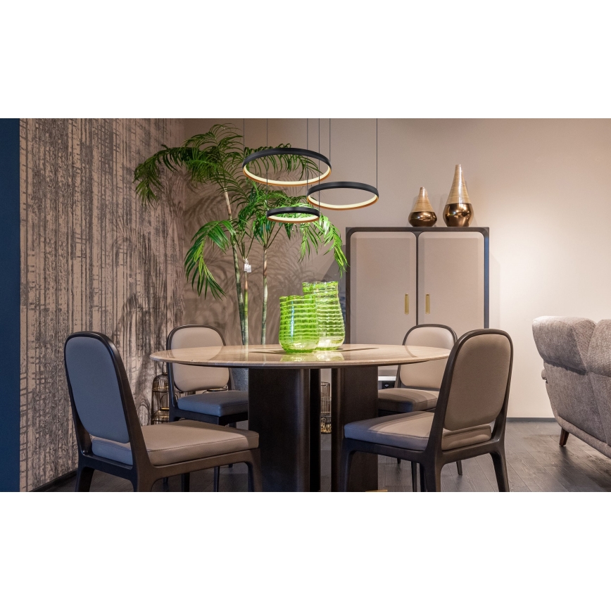 Globo - LED ljusreglerad ljuskrona på textilsladd LED/55W/230V 2700-6000K + fjärrkontroll