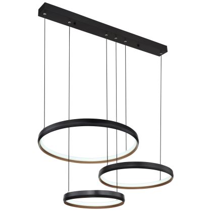 Globo - LED ljusreglerad ljuskrona på textilsladd LED/55W/230V 2700-6000K + fjärrkontroll