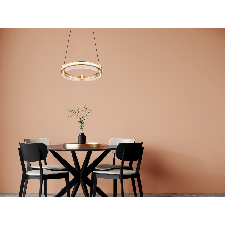 Globo - LED Ljusreglerad kristall ljuskrona på snöre LED/36W/230V 2700K-6000K + fjärrkontroll