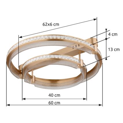 Globo - LED Dimbar taklampa LED/78W/230V 2700K-6000K + fjärrkontroll