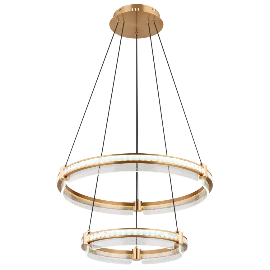 Globo - LED Ljusreglerad kristall ljuskrona på snöre LED/78W/230V 2700K-6000K + fjärrkontroll