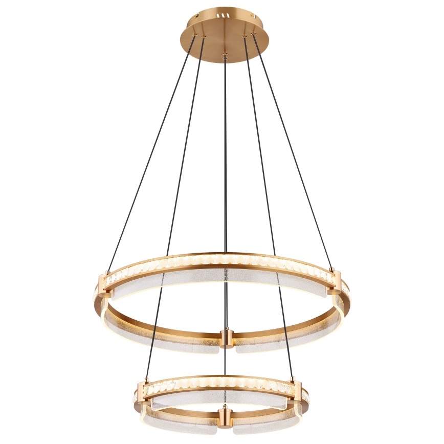 Globo - LED Ljusreglerad kristall ljuskrona på snöre LED/78W/230V 2700K-6000K + fjärrkontroll