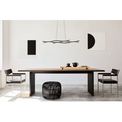 Globo - LED ljuskrona med textilsladd LED/35W/230V svart