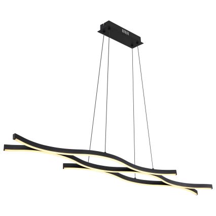 Globo - LED ljuskrona med textilsladd LED/35W/230V svart