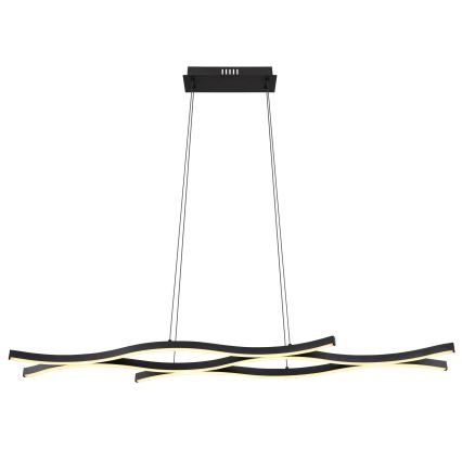 Globo - LED ljuskrona med textilsladd LED/35W/230V svart