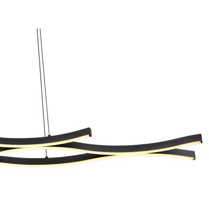 Globo - LED ljuskrona med textilsladd LED/35W/230V svart