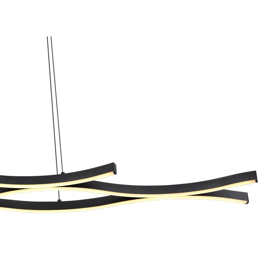 Globo - LED ljuskrona med textilsladd LED/35W/230V svart