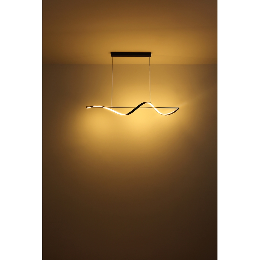Globo - LED ljuskrona med textilsladd LED/24W/230V 3000K svart