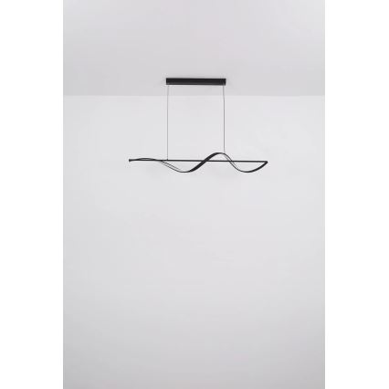 Globo - LED ljuskrona med textilsladd LED/24W/230V 3000K svart