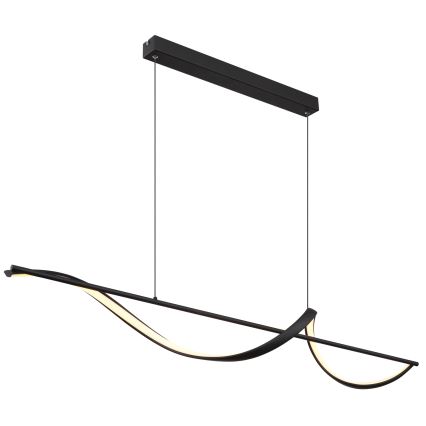 Globo - LED ljuskrona med textilsladd LED/24W/230V 3000K svart