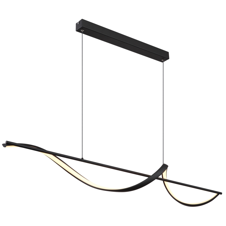 Globo - LED ljuskrona med textilsladd LED/24W/230V 3000K svart