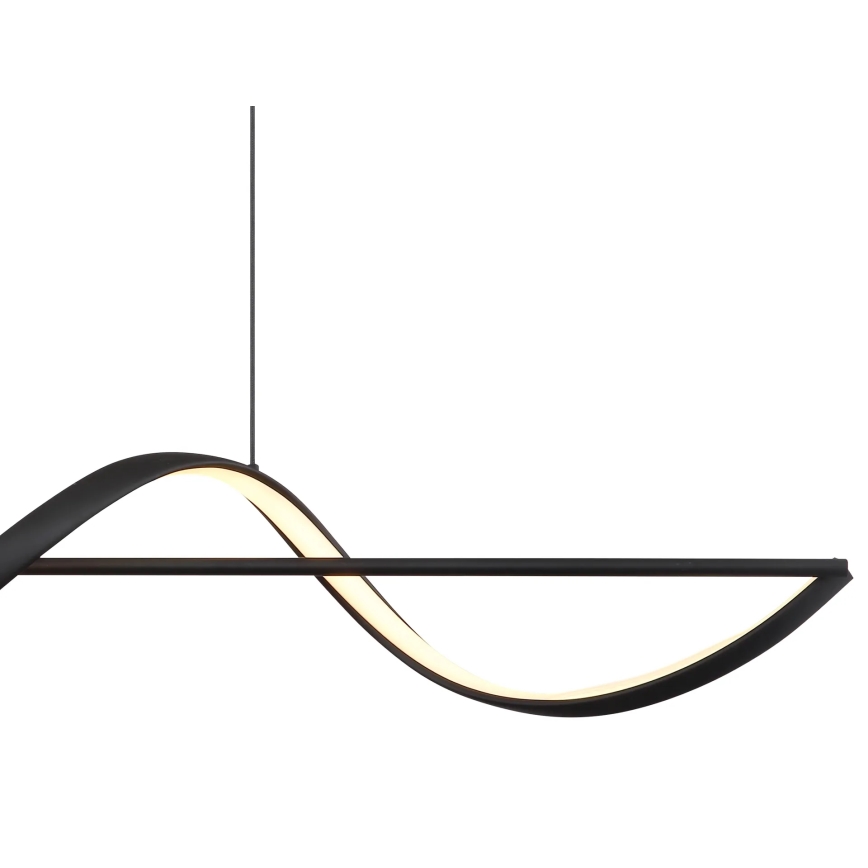 Globo - LED ljuskrona med textilsladd LED/24W/230V 3000K svart