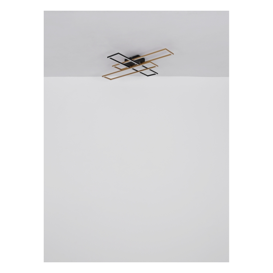 Globo - LED taklampa LED/30W/230V 3000K 60x80 cm svart/guld