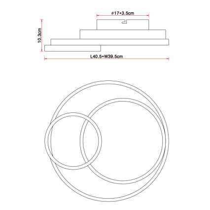 Globo - LED taklampa LED/36W/230V