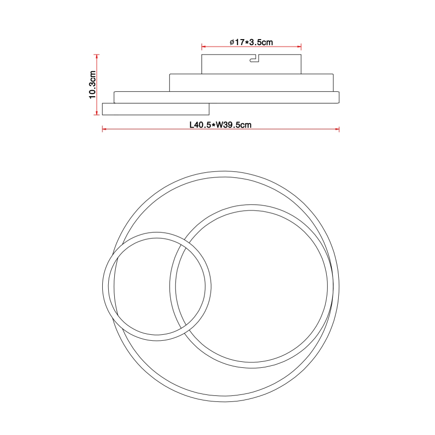 Globo - LED taklampa LED/36W/230V