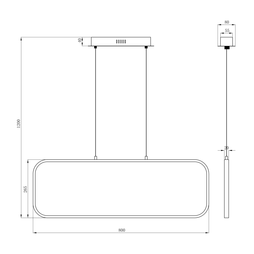 Globo - LED Ljuskrona med upphängningsrem  LED/24W/230V