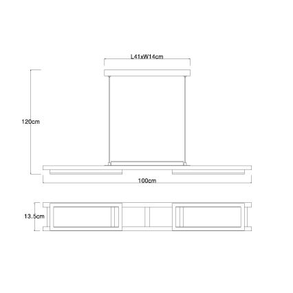 Globo - LED ljuskrona med textilsladd LED/30W/230V