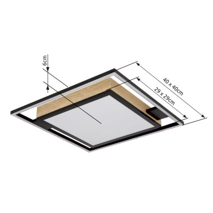 Globo - LED Dimbar taklampa LED/40W/230V 2700-6500K + fjärrkontroll