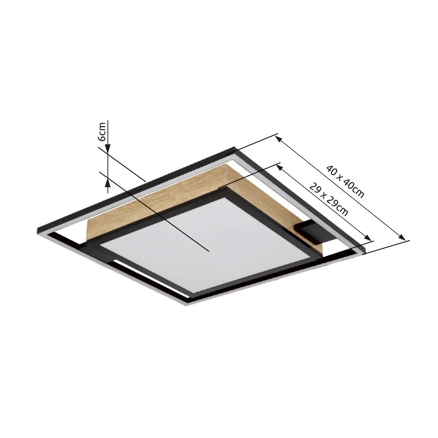 Globo - LED Dimbar taklampa LED/40W/230V 2700-6500K + fjärrkontroll