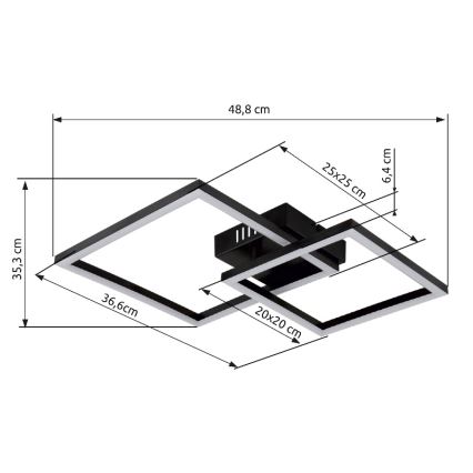 Globo - LED taklampa LED/20W/230V 3000K
