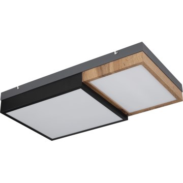 Globo 67286-30 - LED taklampa GUNDI LED/30W/230V 35x65 cm brun/svart