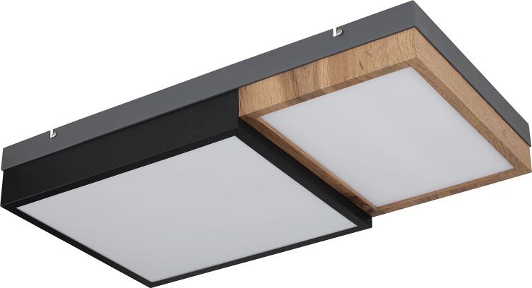 Globo 67286-30 - LED taklampa GUNDI LED/30W/230V 35x65 cm brun/svart