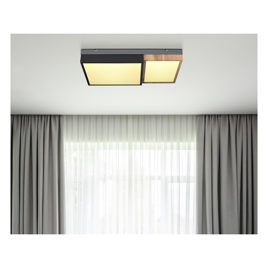 Globo 67286-30 - LED taklampa GUNDI LED/30W/230V 35x65 cm brun/svart