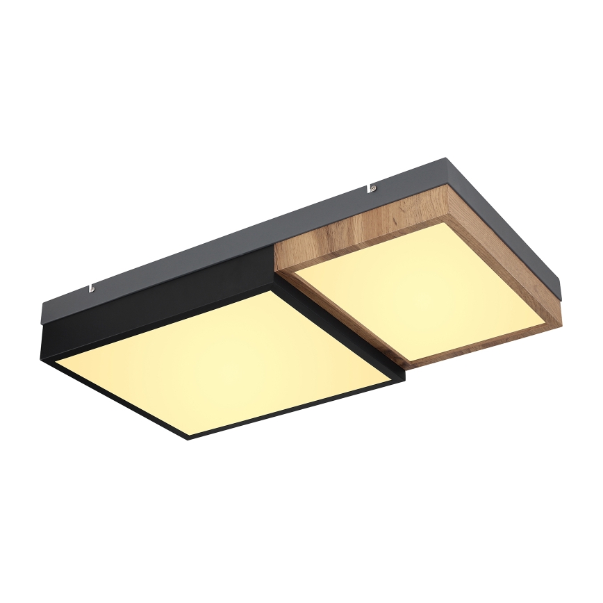 Globo 67286-30 - LED taklampa GUNDI LED/30W/230V 35x65 cm brun/svart