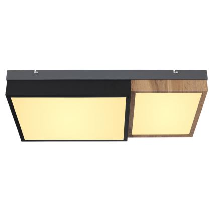 Globo 67286-30 - LED taklampa GUNDI LED/30W/230V 35x65 cm brun/svart