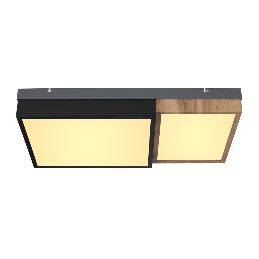 Globo 67286-30 - LED taklampa GUNDI LED/30W/230V 35x65 cm brun/svart