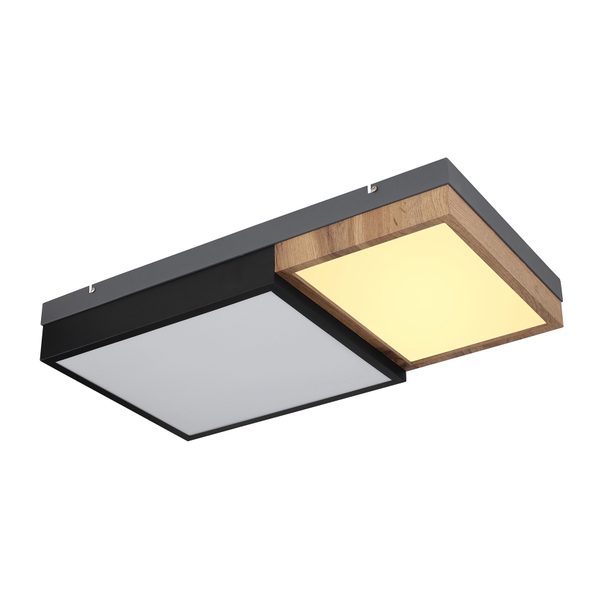 Globo 67286-30 - LED taklampa GUNDI LED/30W/230V 35x65 cm brun/svart