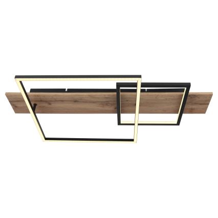 Globo 67289D1 - LED-taklampa VANNI LED/24W/230V 40x75 cm brun/svart