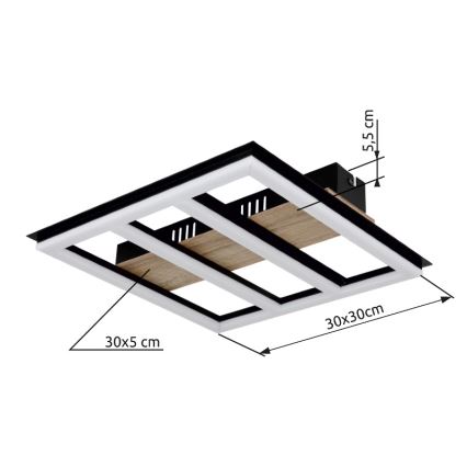 Globo - LED taklampa LED/18W/230V 3000K 30x30 cm